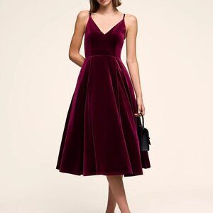 Suzy Shier Le Château Velvet Fit & Flare Dress